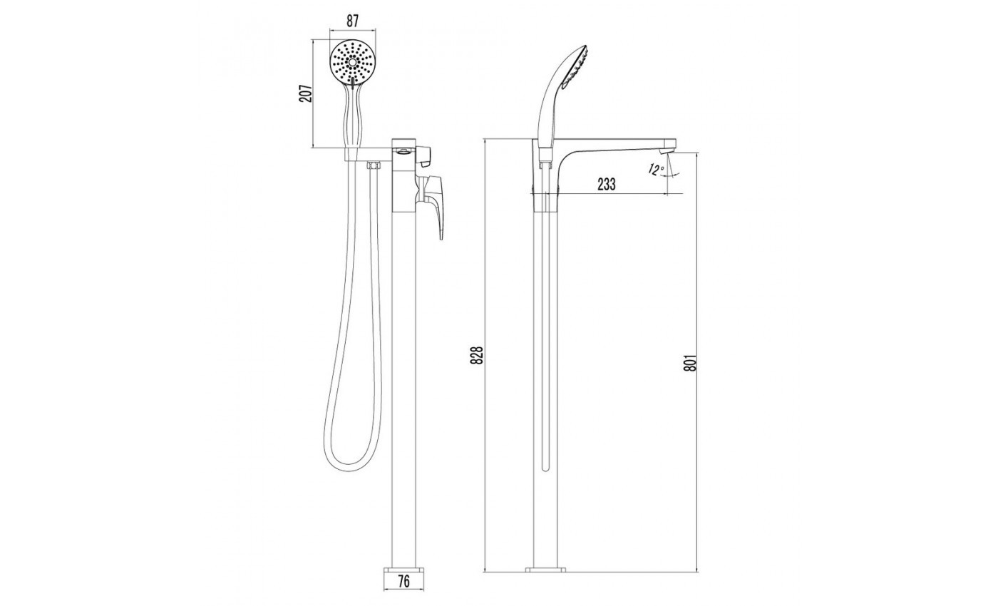 Приобрести lemark смеситель для ванны shift напольный. хром lm4344c