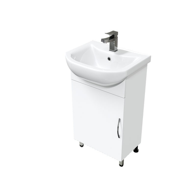 Приобрести mirsant тумба напольная nova лайт 50 см с раковиной балтика-50, белая ут000072558