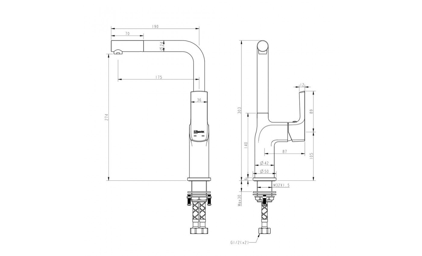 Приобрести lemark смеситель для кухни ursus с поворотным изливом, черный\золото lm7205blr