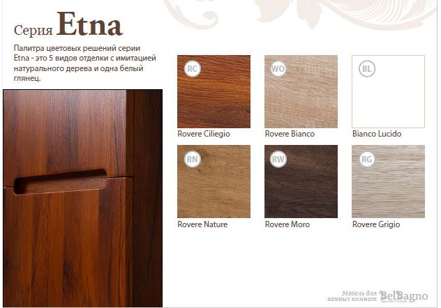 Приобрести тумба подвесная с раковиной belbagno etna-800-2c-so-rg-p 80 см, rovere grigio