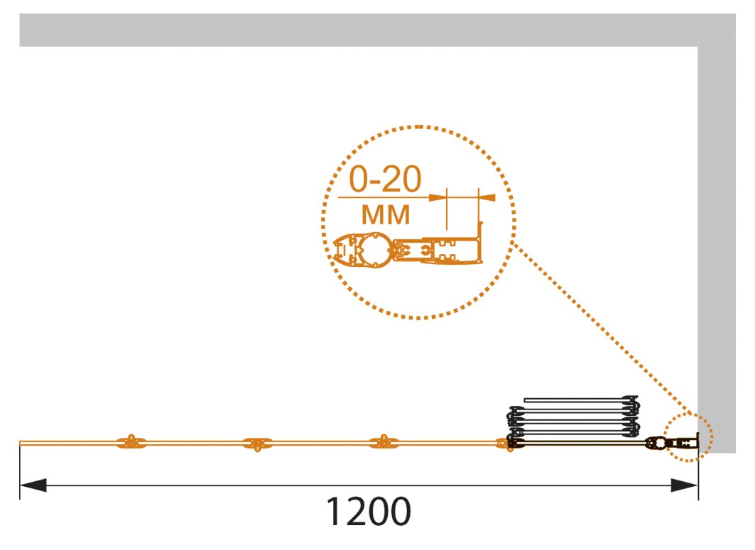 Приобрести cezares шторка для ванны pratico 120х140см pratico-v-5-120/140-c-cr