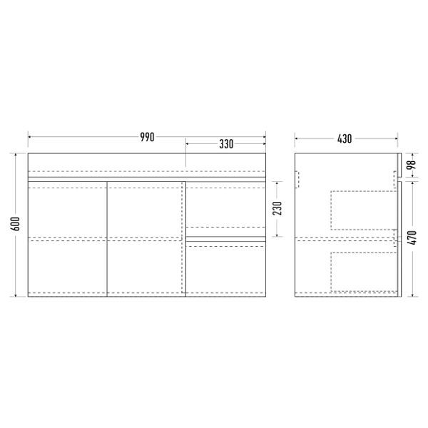 Приобрести mirsant тумба подвесная next 100\1 100 см с раковиной e -100 ут000020172