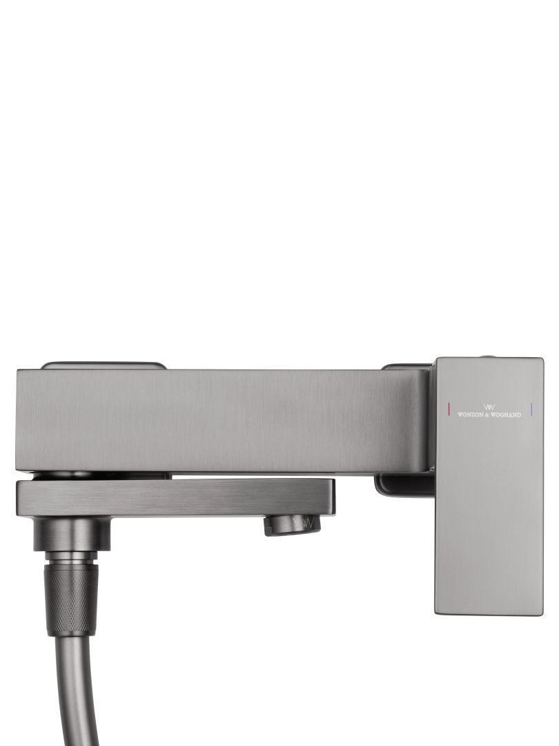 Приобрести смеситель для ванны с душем wonzon & woghand cube, темный графит (ww-88639016-bgm)