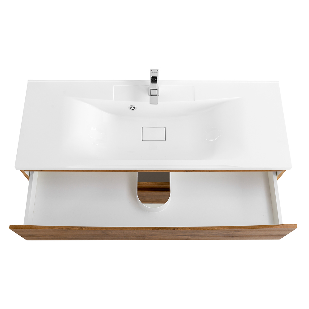 Приобрести belbagno тумба с раковиной marino 110 см, подвесная rovere nature, белая раковина