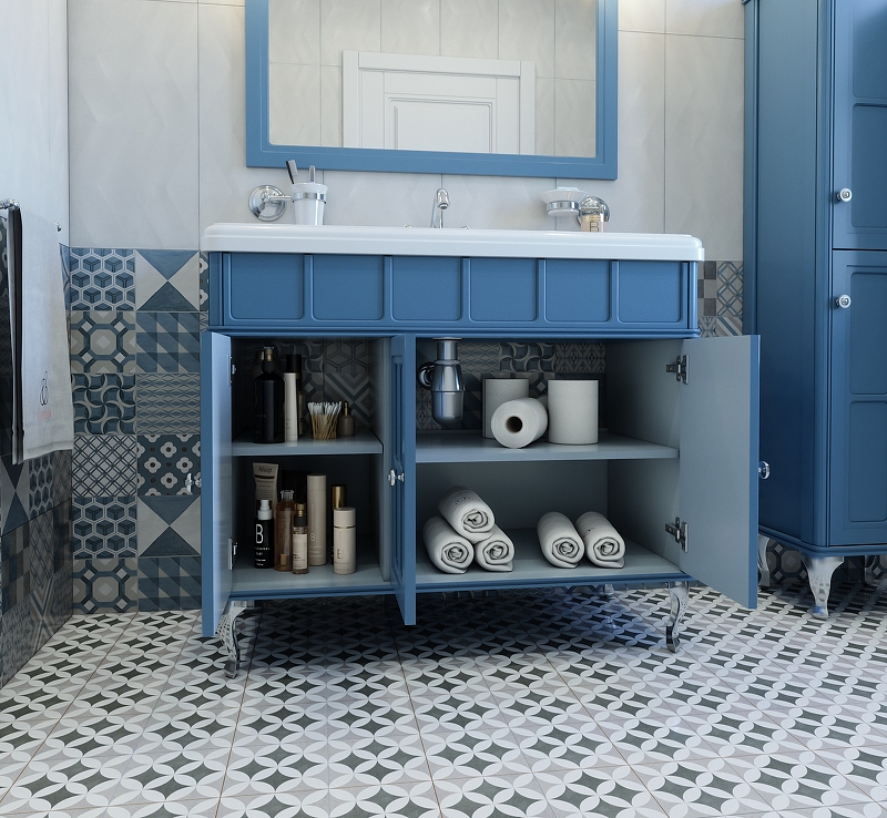 Приобрести caprigo тумба с раковиной напольная borgo 100 см, темно синяя 33414-b136