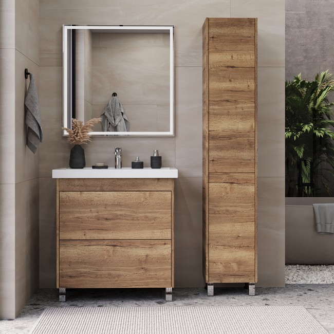 Приобрести briz тумба напольная ricci tobacco 80 см, дуб веллингтон, т8-80