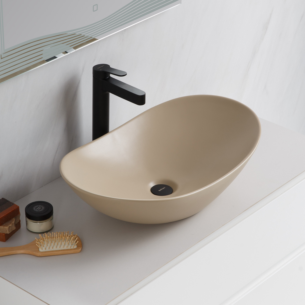 Приобрести belbagno накладная раковина 60х36 см, бежевый bb1404-h316