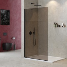 Cezares Душевая перегородка LIBERTA 120 см, бронза\черный LIBERTA-L-1-TB-120-BR-NERO