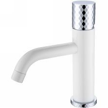 Boheme Смеситель для раковины Stick, белый\хром 121-WCR