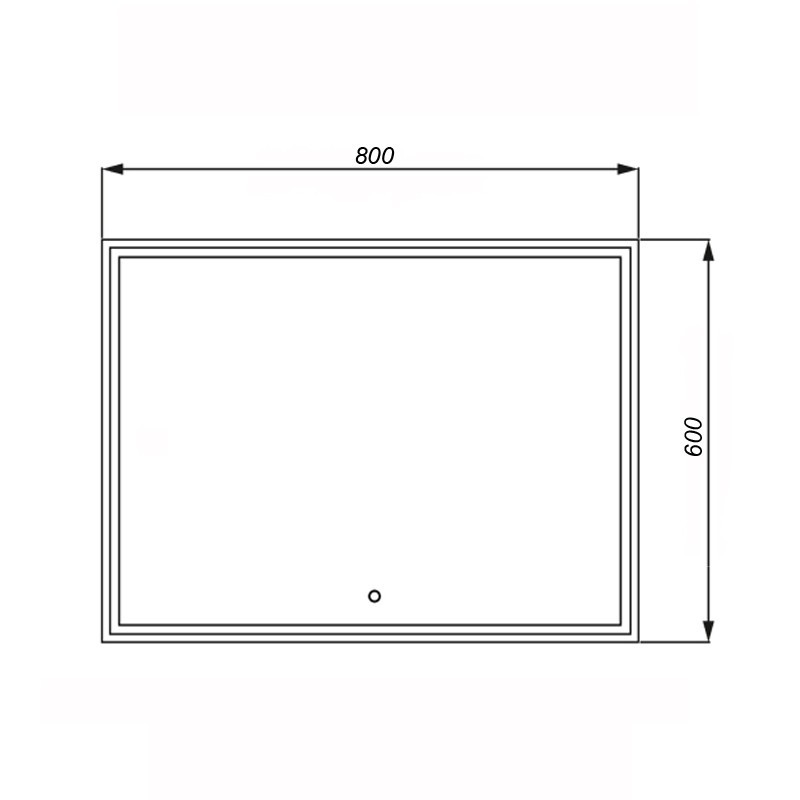 Приобрести azario зеркало classico quadrato 80х60 см, белый, сенсорный выключатель, диммер, cs00078950