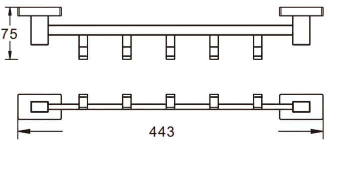 Приобрести крючок пятерной vieir v5016g серый