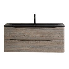 BelBagno Тумба с раковиной ACQUA 120 см, подвесная Pino Scania, чёрная раковина