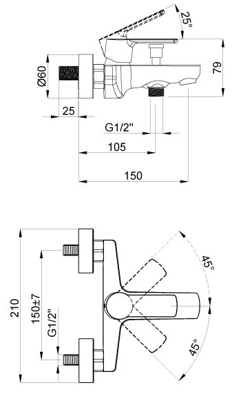 Приобрести смеситель для ванны azario sevio с коротким изливом az-15950501