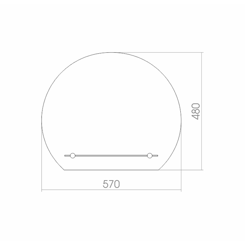 Приобрести loranto зеркало елена 57х48 см, с полкой 00000035