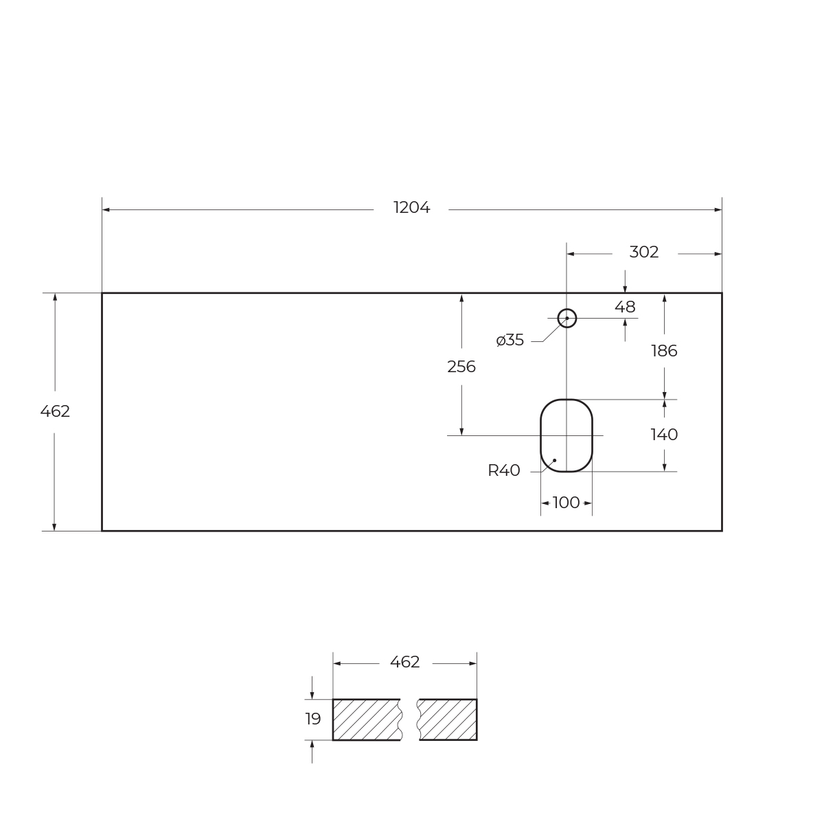Приобрести belbagno тумба со столешницей etna-h60 120 см, подвесная rovere moro, раковина справа