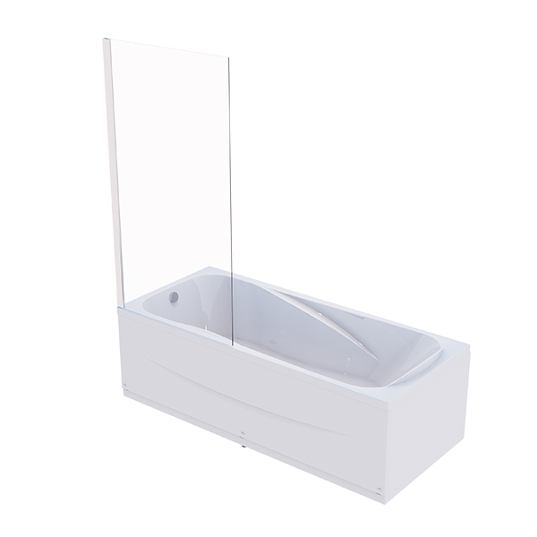 Приобрести mirsant шторка для ванной сlear 150х80 см, хром ут000065062