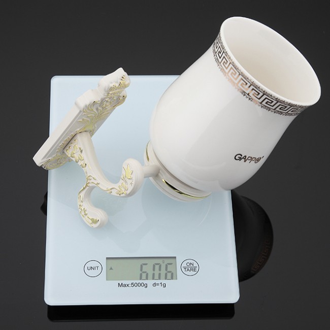 Приобрести gappo ёршик для унитаза g3510, керамика\золото 86634