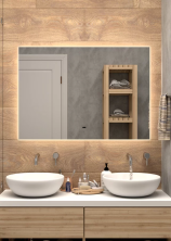 Continent Зеркало с подсветкой Trezhe 100х70 см, белое