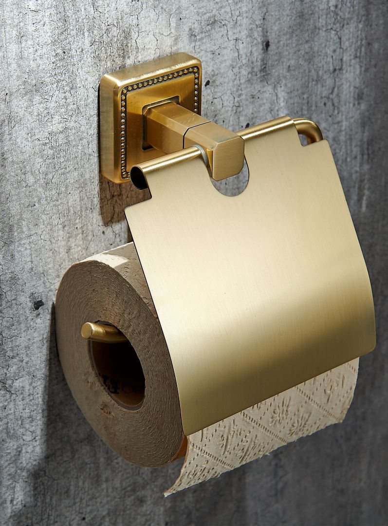 Приобрести держатель для туалетной бумаги с крышкой wonzon & woghand roma, бронза (ww-7226)