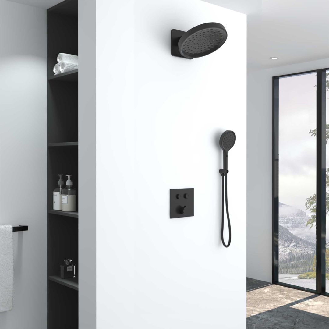 Приобрести vincea встраиваемая душевая система inspire, черная матовая vsfw-421i3mb