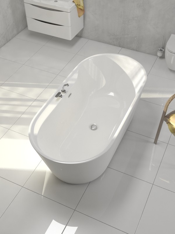 Приобрести ванна акриловая отдельностоящая belbagno 180х85 см, bb14