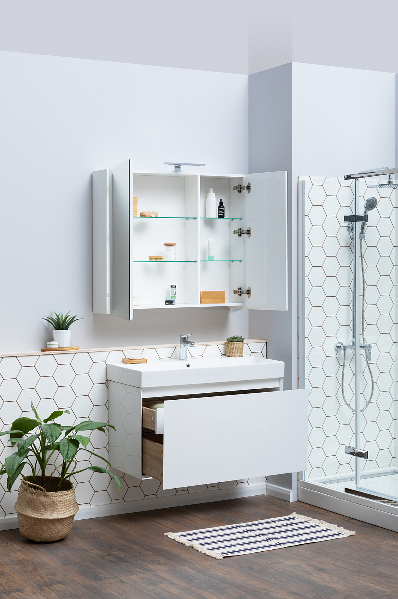 Приобрести aquanet тумба с раковиной йорк 100 см, белая 00212594