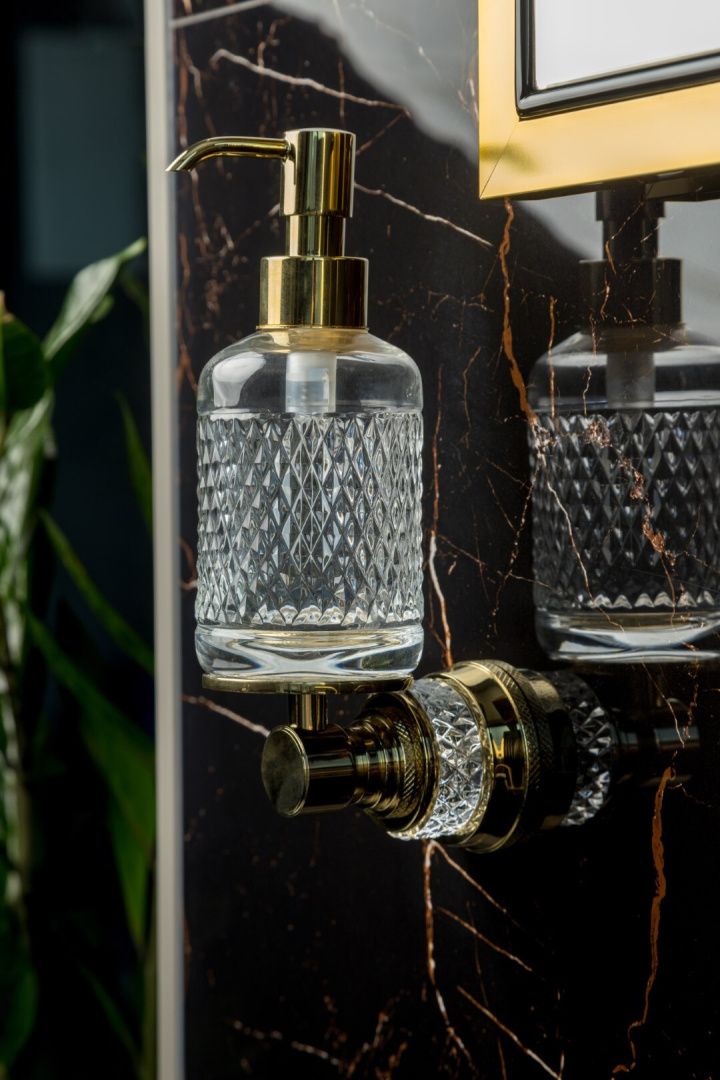 Приобрести boheme дозатор жидкого мыла aura, золото\кристаллы 10247-g