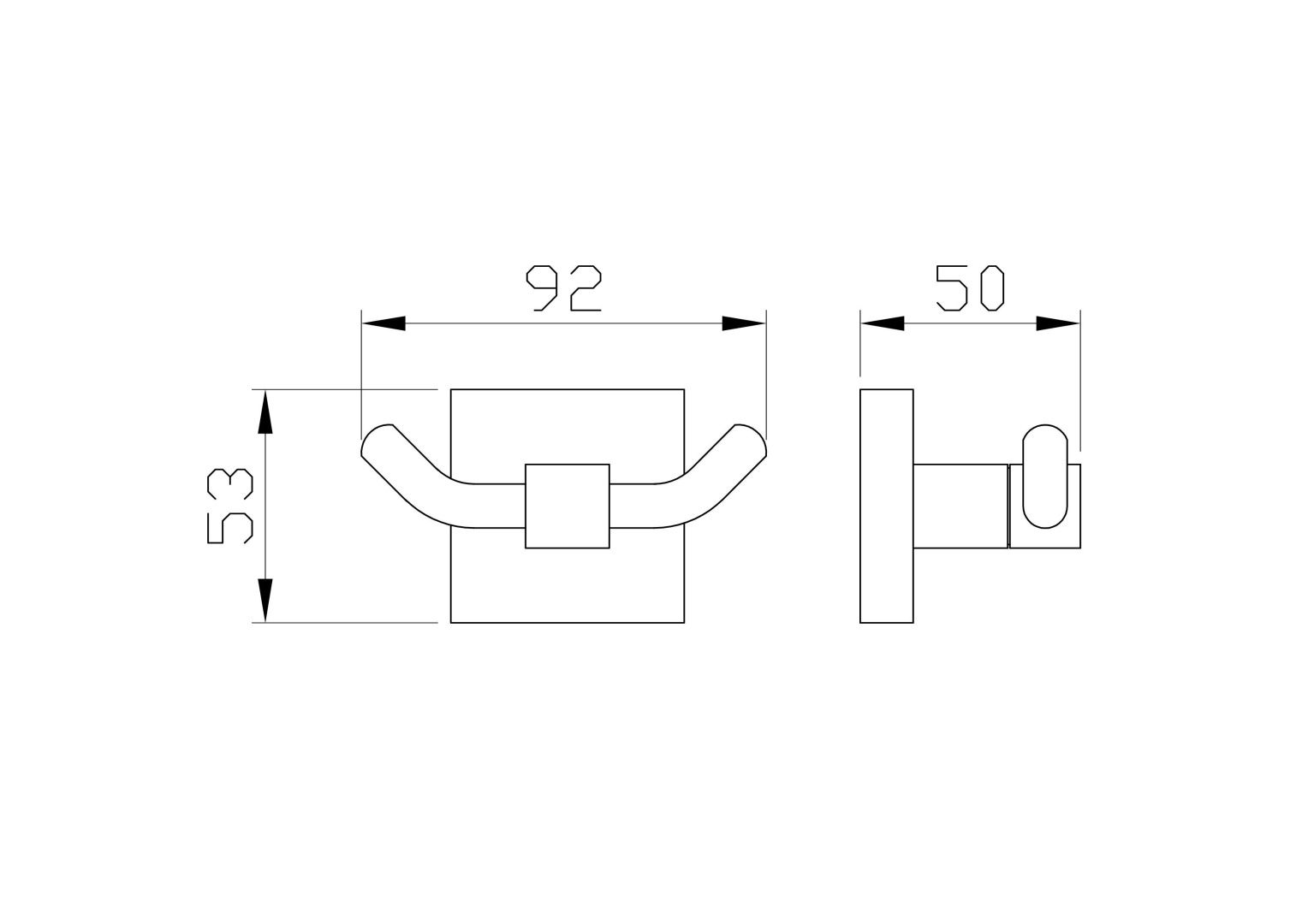 Приобрести двойной крючок для ванной wonzon & woghand polo, брашированный никель (ww-8925-bn)