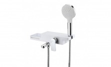 LEMARK Смеситель для ванны Unibox, белый\хром LM6914CW