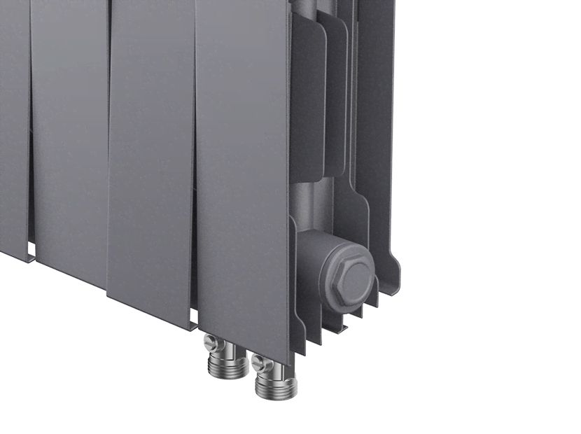 Приобрести royal thermo радиатор биметаллический pianoforte 200 /silver satin ( серебристый ) vdr - 14 секц.