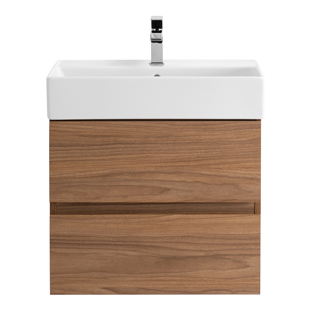 Приобрести cezares тумба подвесная с раковиной molveno 46 60 см noce chiaro, черный molveno 46-60-2c-so-nс