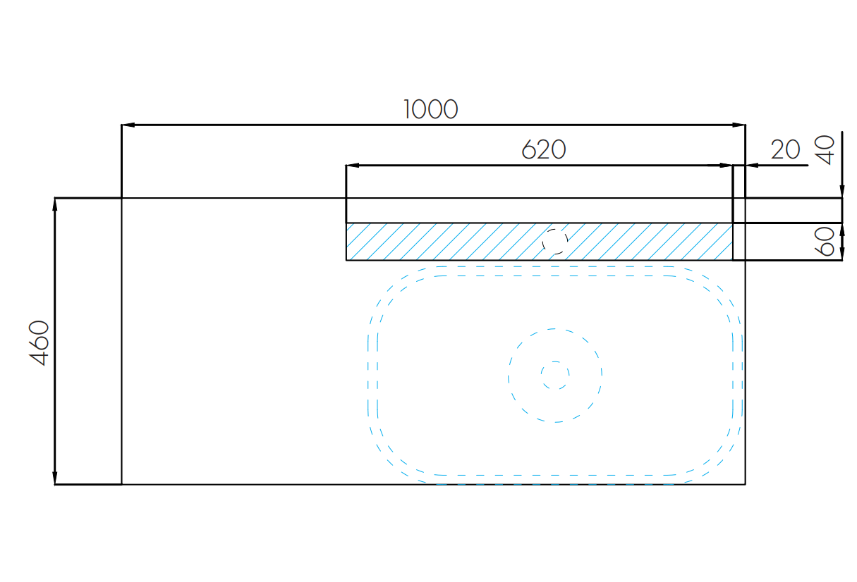 Приобрести столешница акватон мишель 100 см дуб рустикальный 1a256703midr0 