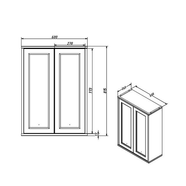 Приобрести caprigo шкаф albion 60 см, серый, эмаль