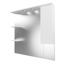 Mirsant Зеркало шкаф Next 100 см, правое, белое УТ000020719