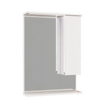 Mirsant Зеркало шкаф SOHO 60 см, led подсветка, белый, правый УТ000083890