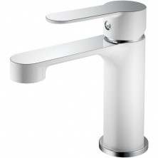 HAIBA Смеситель для раковины 148мм, белый\хром HB-10557-8