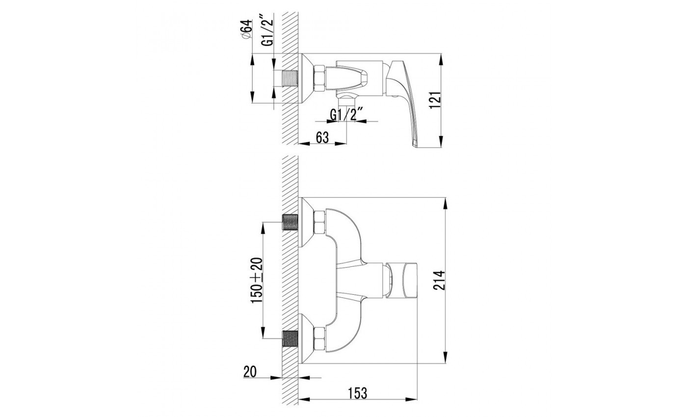 Приобрести lemark смеситель для душа plus shape, хром lm1703c