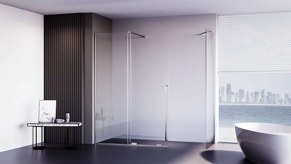 Приобрести veconi душевое ограждение premium trento 100х150 см, хром, прозрачное ptc50-sp-150100-ch-01-c4