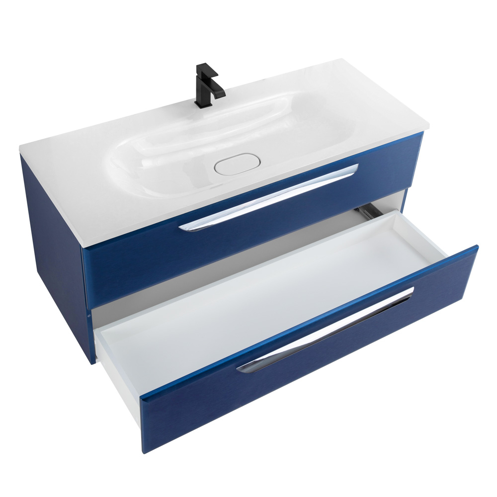Приобрести cezares тумба подвесная с раковиной eco 120 см sapfiro, синяя eco-1200-2c-so-spf-p