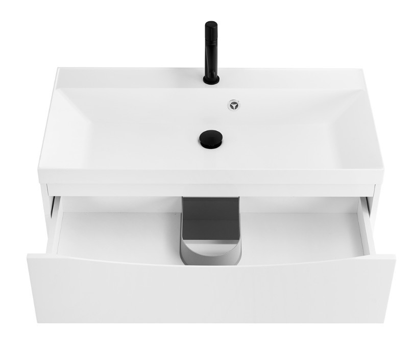 Приобрести тумба подвесная с раковиной belbagno marino-800-2c-so-bl-p 80 см, bianco lucido