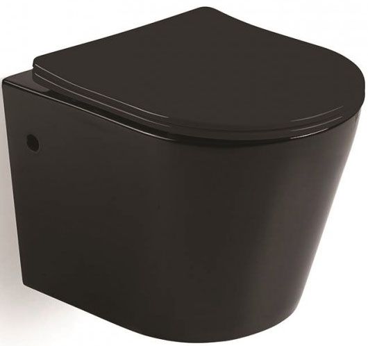 Приобрести унитаз подвесной безободковый с сиденьем ceramalux rimless b2330b