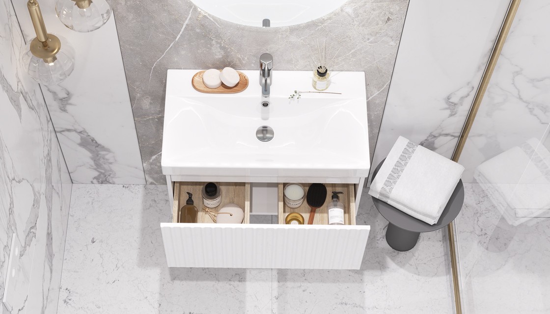 Приобрести тумба подвесная с раковиной velvex compo 70 см белый tpcom.70.1y-21