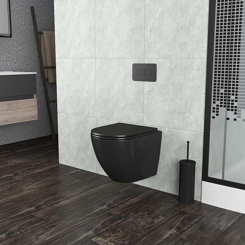 Приобрести grossman унитаз подвесной tornado с крышкой дюропласт, микролифт, черный матовый gr-4455bmsq