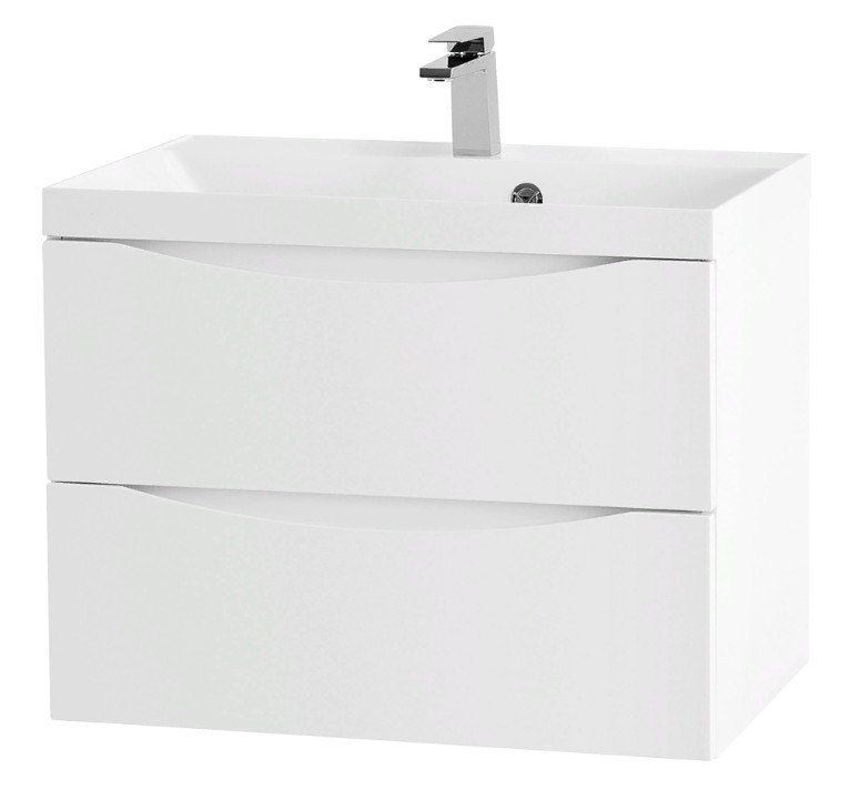 Приобрести тумба подвесная с раковиной belbagno marino-700-2c-so-bl-p 70 см, bianco lucido