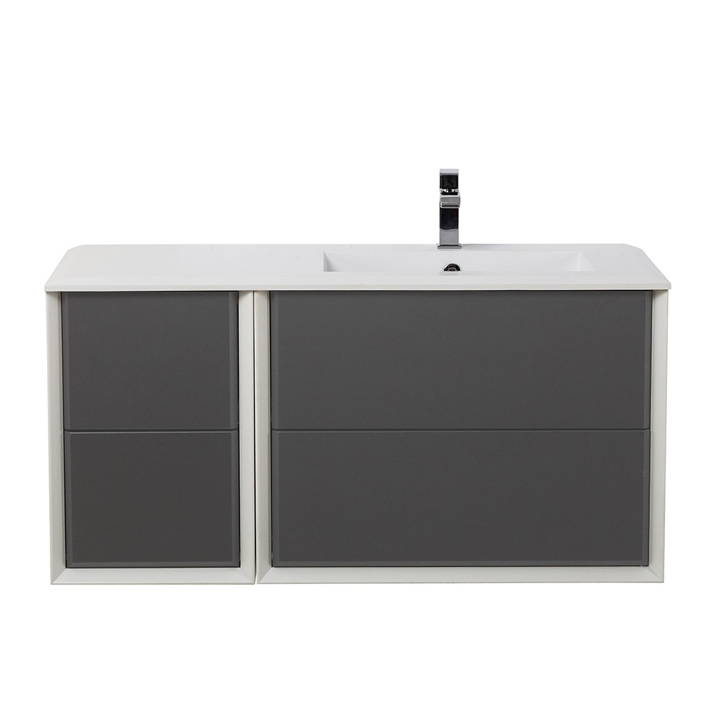 Приобрести cezares тумба подвесная с раковиной bellagio 106 см grigio nuvola, правосторонняя, серая 55301