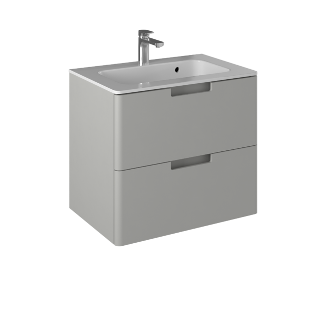 Приобрести briz тумба подвесная с раковиной prato light 70 см, светло серая, матовая, т18-70