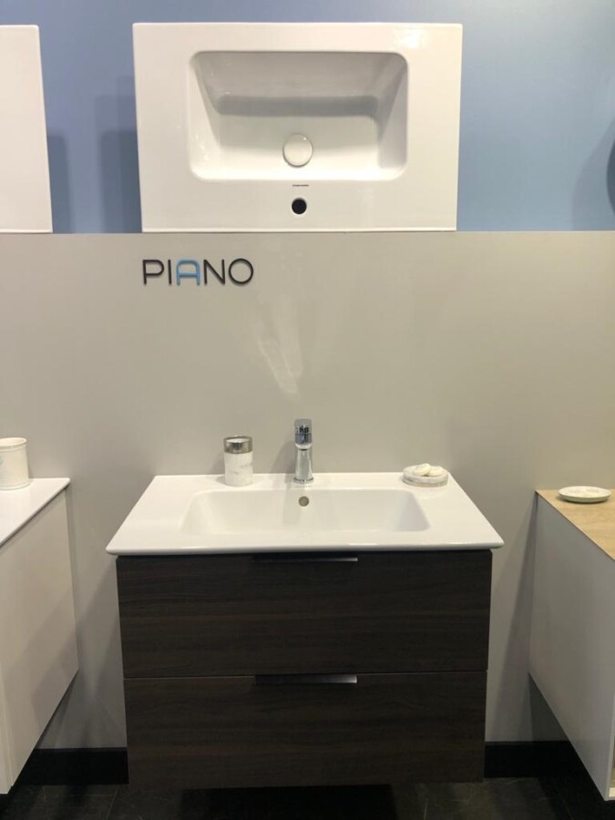 Приобрести тумба подвесная с раковиной kerama marazzi piano 85 см, дымчатый вяз