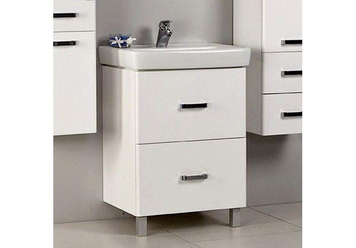 Приобрести тумба напольная с раковиной акватон америна 60н см 1a169201am010, 1wh302082, белый