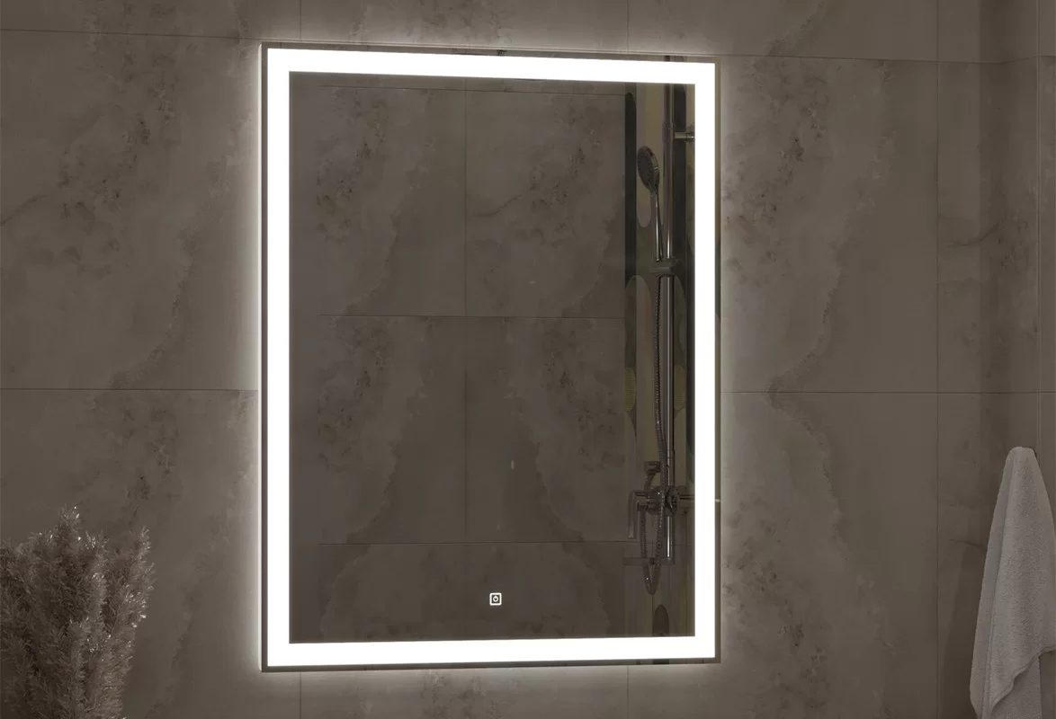 Приобрести continent зеркало с подсветкой mercury 70х90 см, белое