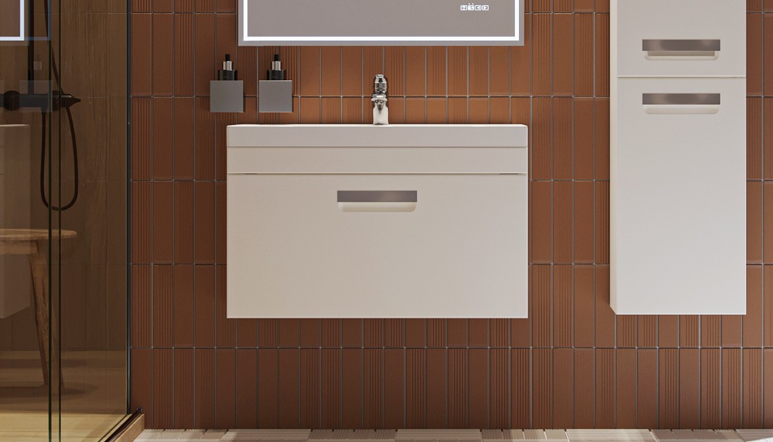 Приобрести тумба подвесная с раковиной velvex estea 80 см белый/матовый tpest.80.1y.233